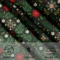 thumbnail image 3 of Xmas Table Cloth Round - Snowflake Tablecloth Winter Poinsettia Floral Table Cover for Dining Kitchen Picnic Party Decor 60 Inch, 3 of 8