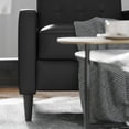 thumbnail image 6 of BizChair Mid-Century Modern LeatherSoft Upholstered Button Tufted Pushback Recliner in Black for Residential & Commercial Use, 6 of 12