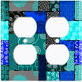 thumbnail image 3 of Metal Light Switch Plate Cover Safari African Tribal Art Pattern Teal SFR009, 3 of 13