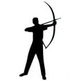 thumbnail image 2 of Archery Silhouette Wall Decal by Wallmonkeys Peel and Stick Graphic (48 in H x 26 in W) WM81933, 2 of 4