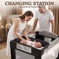 thumbnail image 5 of AILEEKISS 4-in-1 Portable Baby Play Yard with Changing Table for Newborn, Grey, 5 of 11