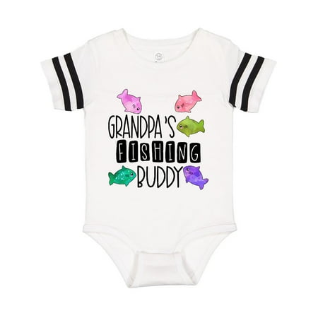

Inktastic Grandpa s Fishing Buddy with Colorful Fish Gift Baby Boy or Baby Girl Bodysuit