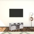 thumbnail image 7 of HomeRoots 482781 26.5 x 60 x 15.5 in. White Oak Manufactured Wood Cabinet Enclosed Storage TV Stand, 7 of 7