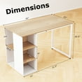 thumbnail image 2 of Gymax Bureau d'Ordinateur 45 Pieds' Bureau Moderne pour Bureau à Domicile avec 5 Compartiments de Rangement, 2 of 10