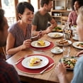 thumbnail image 7 of Braided Round Placemats 15 Inch Woven Table Mats Non- Washable Thin Edge Place Mats for Kitchen Dining Table Decor - Heat Resistant Placemats for Dining Outdoors Parties Use, 7 of 7