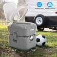 thumbnail image 4 of YITAHOME Portable Toilet 5.8 Gallon, Travel RV Potty with Level Indicator, T-Type Water Outlets, Anti-Leak Handle Water Pump, Rotating Spout, for Camping, Boating, Hiking, Trips, 4 of 4