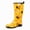 Orange Chicken Print, variant on Women’s Tall Rain Boots Waterproof Garden Boots for Women, Floral Print Non-Slip Sole, Lightweight Durable Outdoor Boots, Orange Flower, Size 8