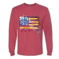thumbnail image 2 of Wild Bobby, Colorful Neon Flag, Streetwear, Men Long Sleeve Shirt, Vintage Heather Red, Medium, 2 of 3