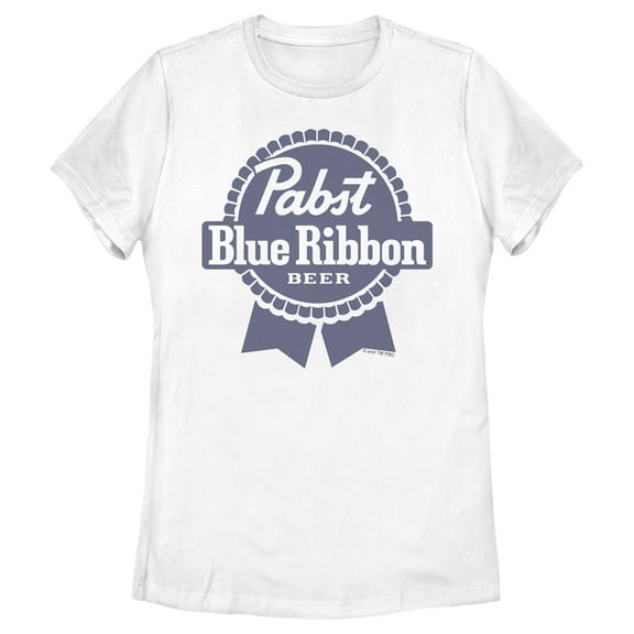Women's Pabst Blue Ribbon Logo Graphic Tee White Small