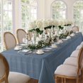thumbnail image 2 of Newbridge Shadow Blue Elegance Plaid 52 x 70 inch Rectangle Fabric Dining Room Party Tablecloth, 2 of 5