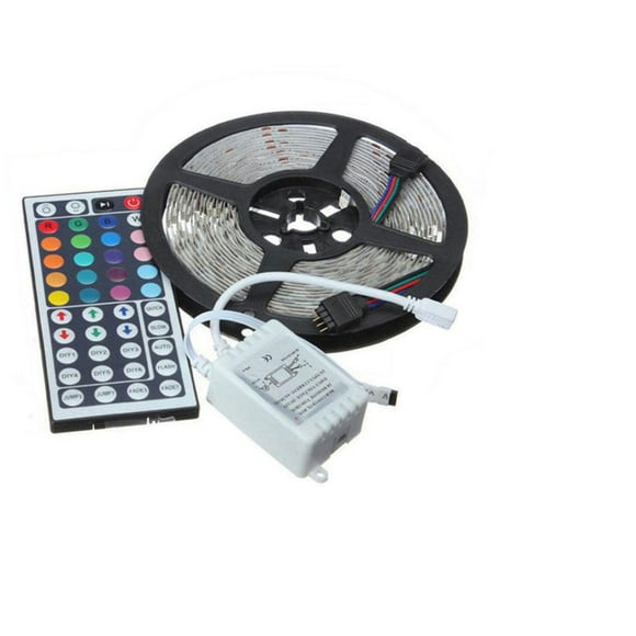 EGNMCR 5M RGB 5050 300 LED Strip light SMD 44 Key Remote Full Kit THE Strip