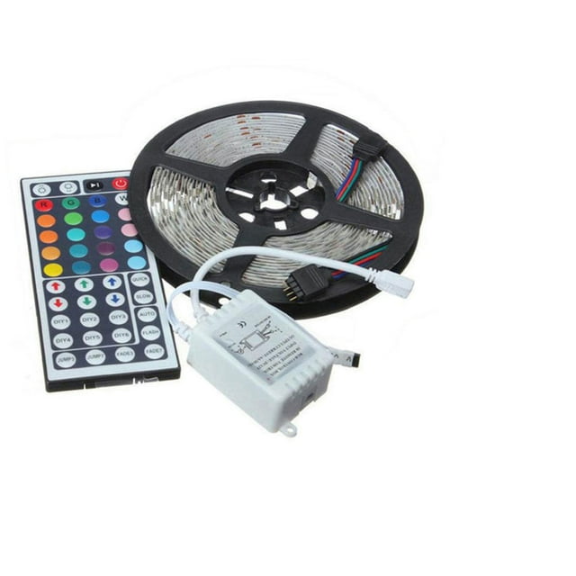 EGNMCR Bande Lumineuse RGB 5050 300 LED 5M SMD 44 Touches Télécommande Kit Complet THE Strip