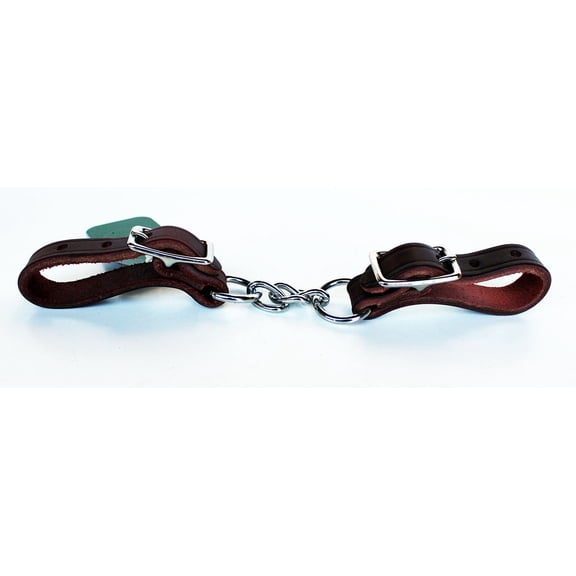 Horse Challenger Made In USA Latigo Leather Curb Single Chain 975L415C