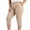Beige, variant on AHTJRT Plus Size Capri Pants for Women Elastic Wais Skinny Leg Cropped Trousers with Pockets Summer Stretchy Gym Yoga Workout Pants Black XL