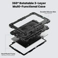 thumbnail image 3 of Funda para Samsung Galaxy Tab S10 Plus 12.4 pulgadas 2024/S9 FE Plus/S9 Plus 2023, funda protectora resistente a prueba de golpes con protector de pantalla, soporte giratorio de 360°, correa de mano, 3 of 9