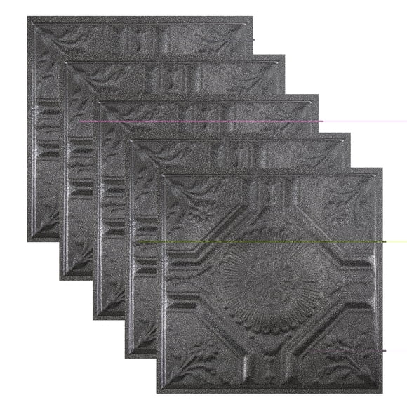 Great Lakes Tin Rochester Pewter Tuiles de Plafond 2 Pieds x 2 Pieds (Lot de 5)