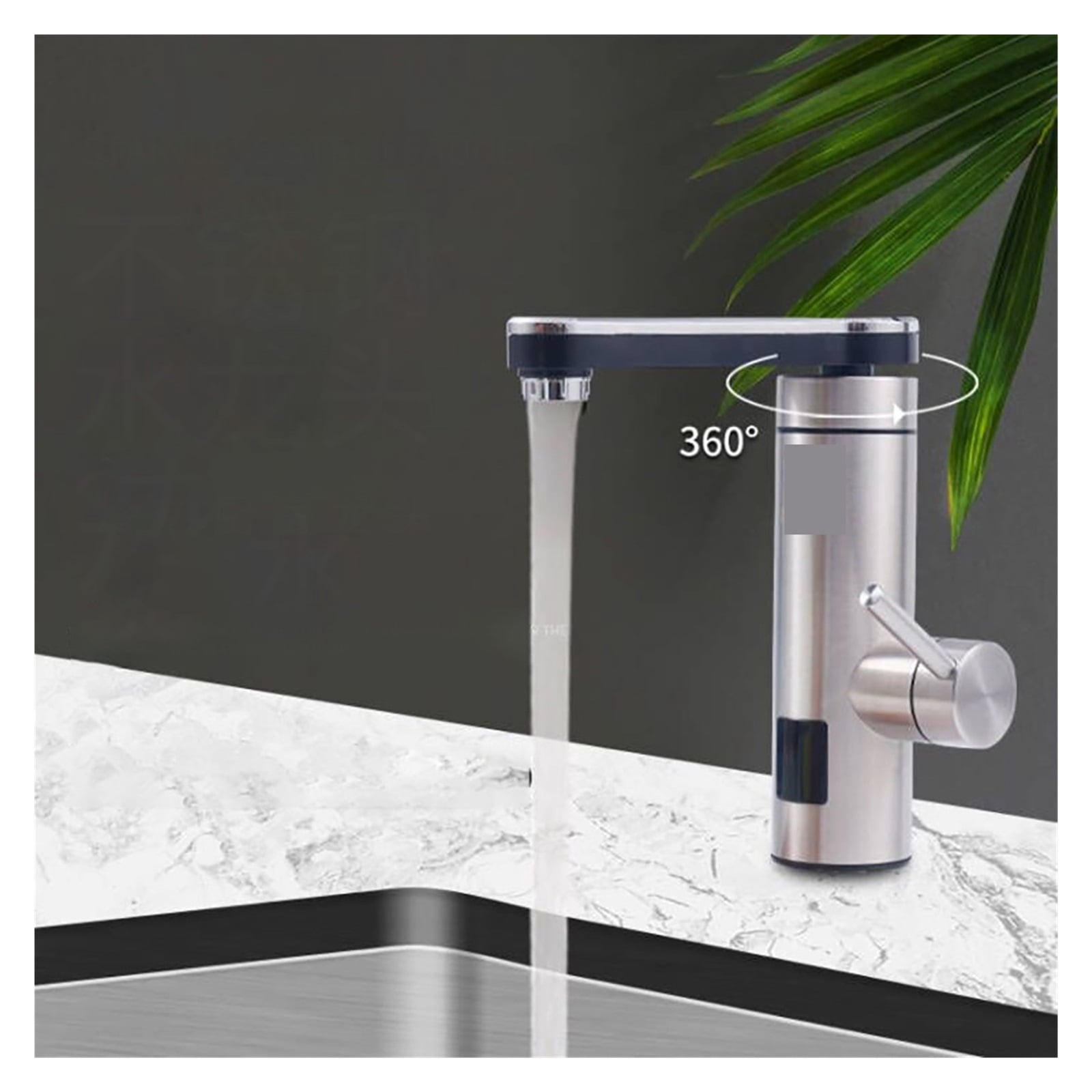 Cold And Hot Kitchen Electric Faucet, Washroom Digital Display Fast Heating Faucet Kitchen Stainless Steel Faucet