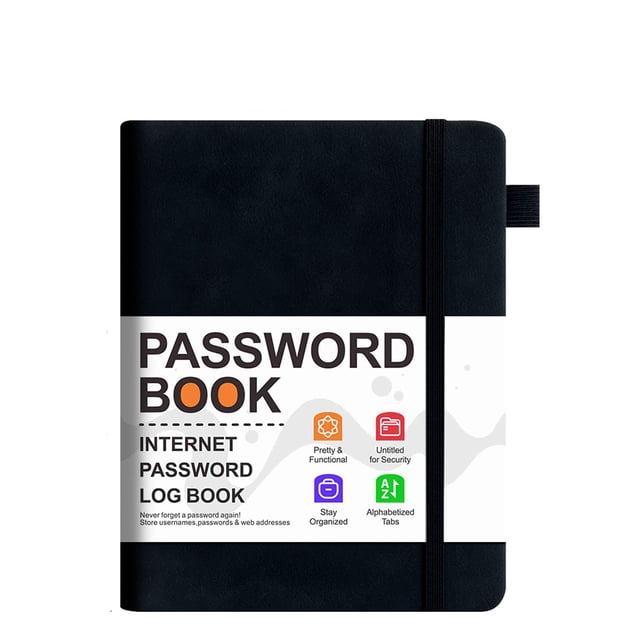 Subject Notebook, Tyeign Password Book with Alphabetical Tabs Password Book for Seniors Hardcover Password Notebook for Note Book Notebooks for teens Diary Notebooks Wide Ruled