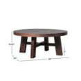 thumbnail image 3 of Walker Edison Modern Farmhouse Easy Assembly Wood Round Coffee Table Espresso, 3 of 11