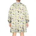 thumbnail image 2 of Wearable Oversized Blanket,Yellow Cartoon Cat Unicorn Pattern Wearable Blanket Hoodie for Adults,Cozy Hooded Blankets with Super Pockets,Super Warm Fuzzy Pullover for Women & Men, 2 of 6