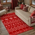 thumbnail image 5 of BERTHMEER 4'X6' Christmas Area Rug for Kitchen Living Room Bedroom Dining Room Office Dorm Farmhouse Washable Non-slip Rug,Snowflake Print Red, 5 of 7