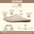 thumbnail image 3 of Cushionaire Lab Jelly Flats for Women, Closed Toe Slip On Lightweight Womens Mules with Woven Design and Cushioned Comfort, 3 of 18