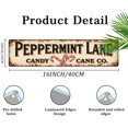 thumbnail image 2 of Pepermint Lane Candy Cane Co. Vintage Metal Sign Christmas Winter Home Decor Wall Art for Kitchen, Living Room, Entryway Decorative Signs & Plaques 4x16 Inch, 2 of 6