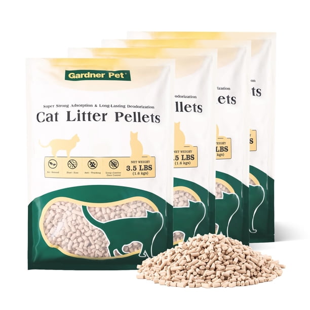 Pellets de Arena para Gatos Gardner Pet Minerales Naturales 6.3 kg x4