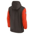 thumbnail image 3 of Men's Nike Brown/Orange Cleveland Browns 2024/25 Sideline Pre-Game Player 1/2-Zip Hoodie Jacket, 3 of 3