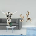thumbnail image 2 of CarpNettore Tribal Bull Head Wall Hanging and Reindeer Deer Statue Ornament Set for Office Farmhouse Bedroom Living Room Home Decor Sculpture, 2 of 8