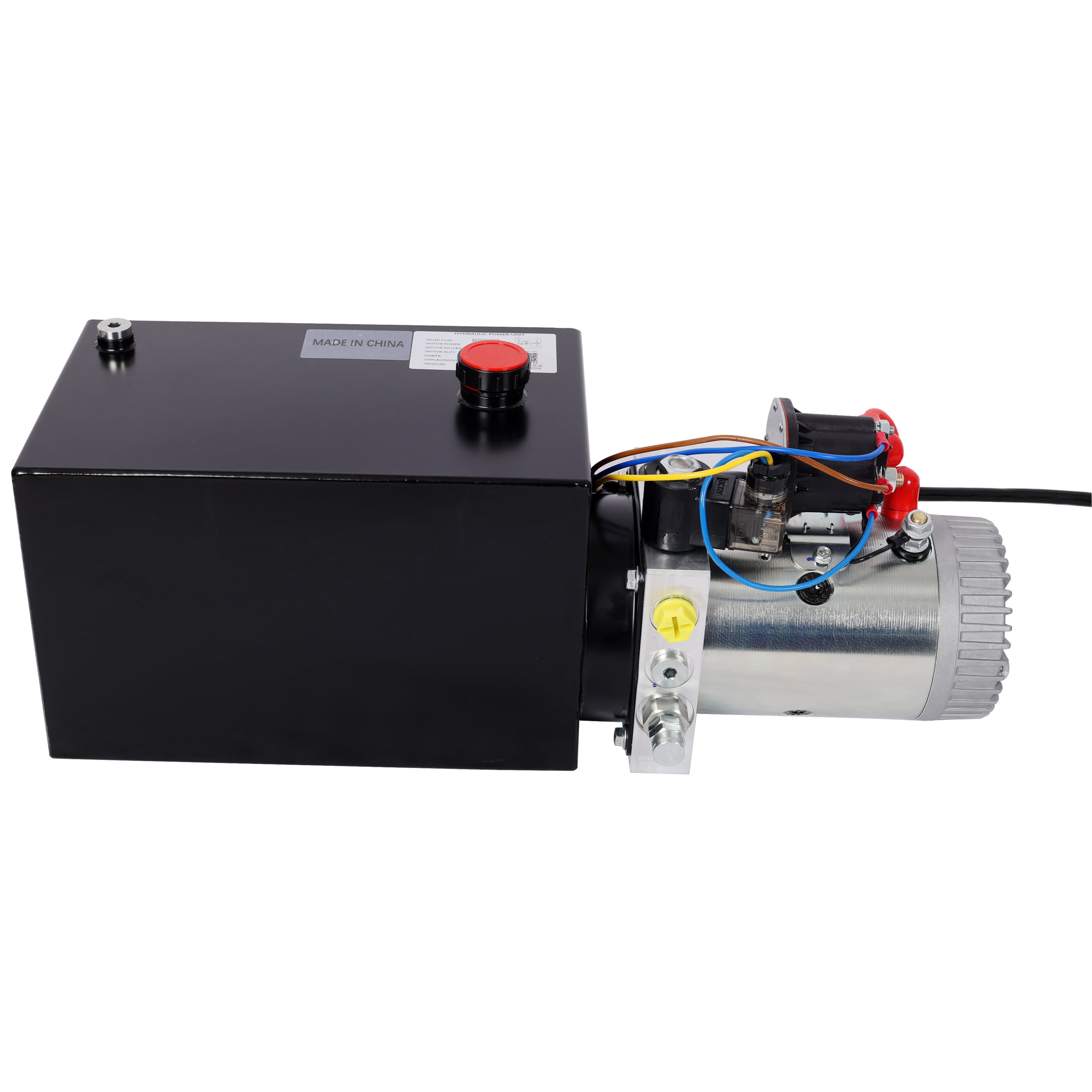 12V Hydraulic Pump, 3 HP, 2950 PSI, 8-Quart Reservoir, Heavy-Duty, Dump Trailer Use