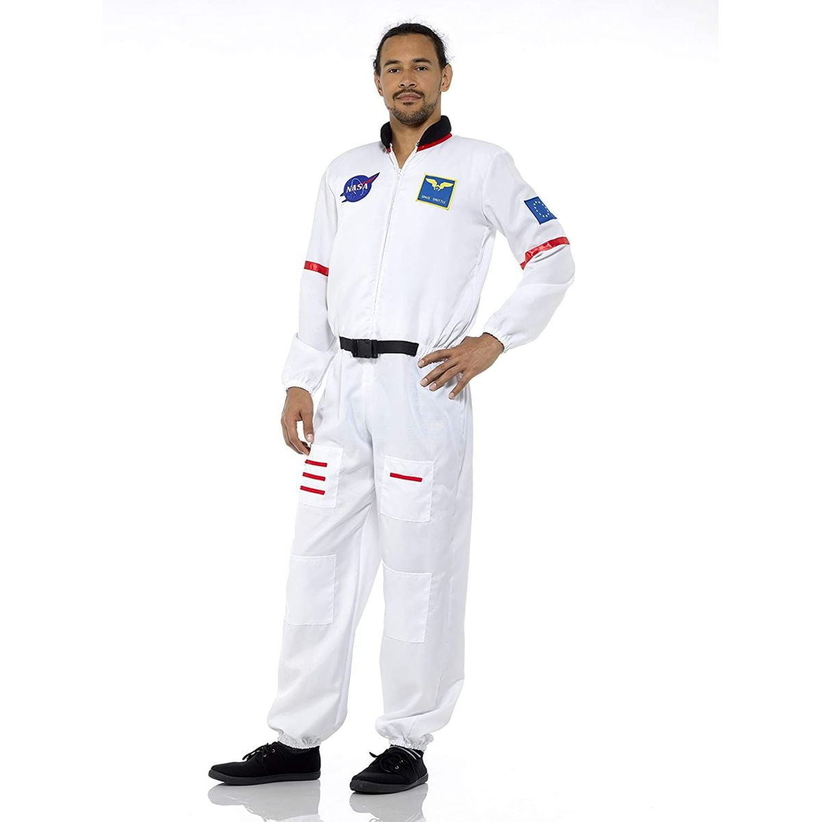 White Astronaut Jumpsuit Adult Space Theme Halloween Party Costume Cosplay, X Large - Walmart.com