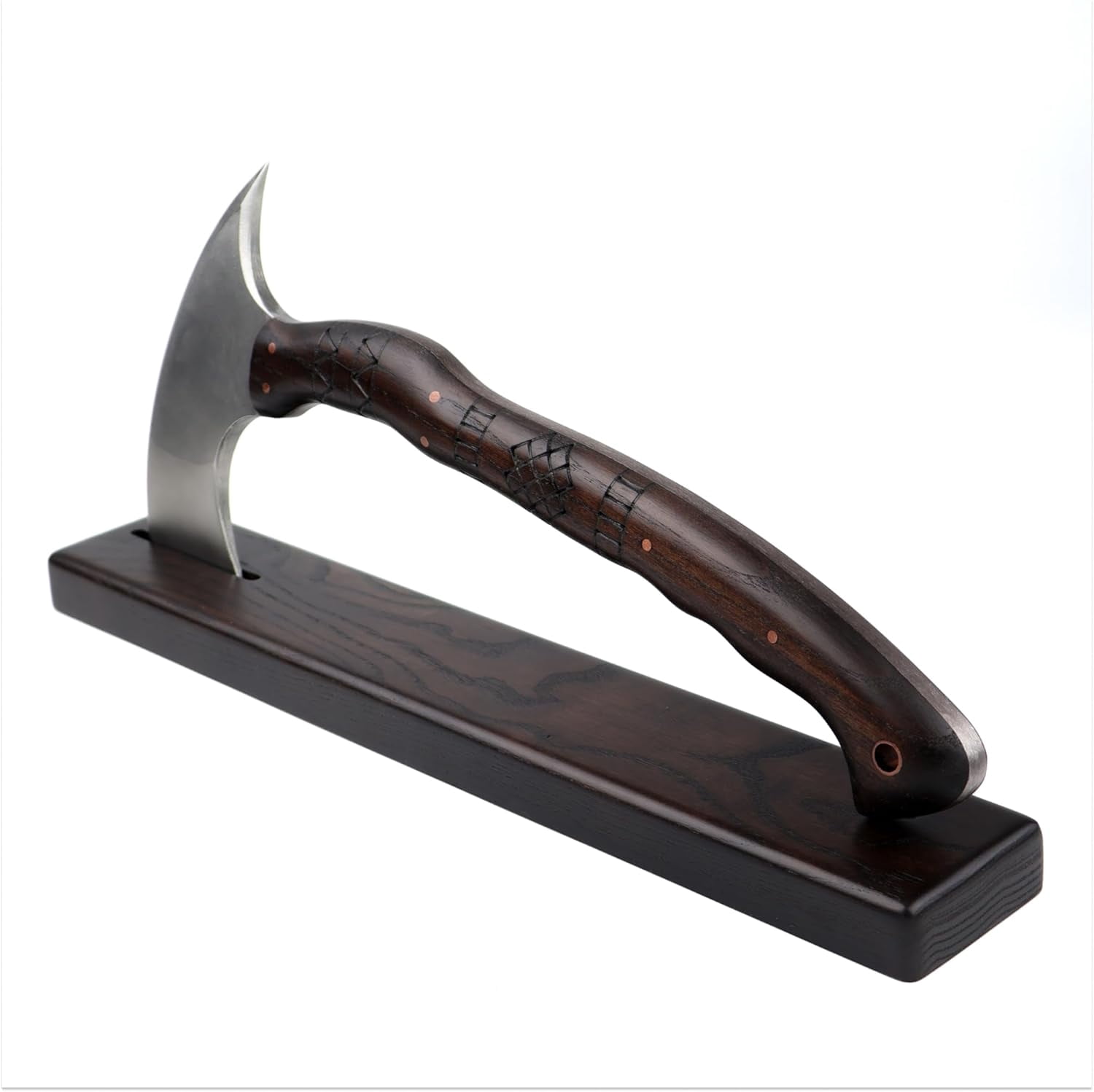 Handmade Display Stand for Tomahawk Axe - Display Wooden Holder for Tactical Tomahawk Hatchet from (Wooden Stand 15" for Tactical Tomahawk Axe)
