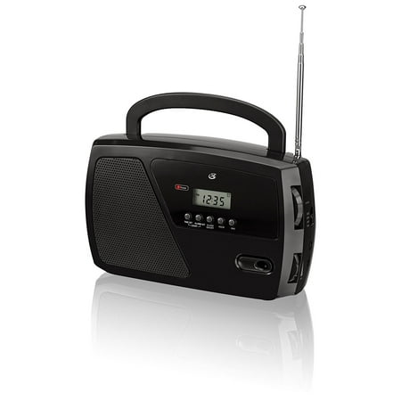 Radio Alarm Clock, Black Shortwave Am/fm Portable Bluetooth Digital Shower (Best Bluetooth Shower Radio)