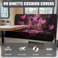 thumbnail image 4 of Kuiaobaty Glow Butterfly Heart Pattern RV Dinette Cushions Covers with 1 Backrest Cover & 1 Bench Cover RV Stretch Sofa Seat Slipcovers Home & Kitchen Accessories Fit Most RV, 4 of 7
