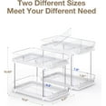 thumbnail image 4 of Delamu 2 Sets of 2-Tier Multi-Purpose Bathroom Under Sink Organizers and Storage, Stackable Kitchen Pantry Organization, Pull Out Medicine Cabinet Organizer with 8 Movable Dividers C29, 4 of 8