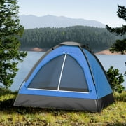 2-Person Camping Tent ? Includes Rain Fly and Carrying Bag ? Lightweight Outdoor Tent for Backpacking Hiking or Beach by Wakeman Outdoors (Blue)
