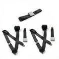 thumbnail image 1 of Jeep Wrangler-TJ 1997-2006 Avion 3 Points Noir Rétractable Ceinture de Sécurité Kit - 3 Ceintures, 1 of 1
