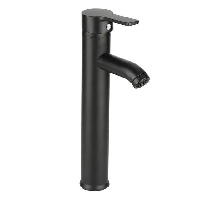 Grifo de agua fría y caliente Jadeshay Acero inoxidable Lavabo negro