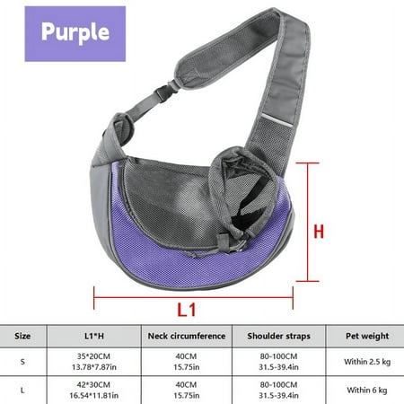 1Pc Dog out backpack Dog Sling Carrier Breathable Mesh Travel Crossbody Bag For Puppy Cat Hiking Camping