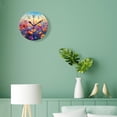 thumbnail image 4 of ATEDEANEI 12" Wall Clock Battery Operated Silent Non Ticking Ocean Corals Seamless Pattern Colorful Pattern, 4 of 5