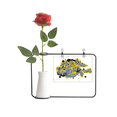 thumbnail image 1 of Hip-Hop Rock And Roll Bin Box Pattern Artificial Rose Flower Hanging Vases Decoration Bottle, 1 of 3