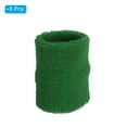 thumbnail image 3 of Uxcell 8x10cm Sport Wrist Bands Cotton Absorbent Athletic Sweatband, Dark Green, 6 Pack, 3 of 6