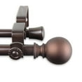 thumbnail image 2 of Central Design Products Steel 0.62" Modern Double Curtain Rod, Brown, 2 of 3