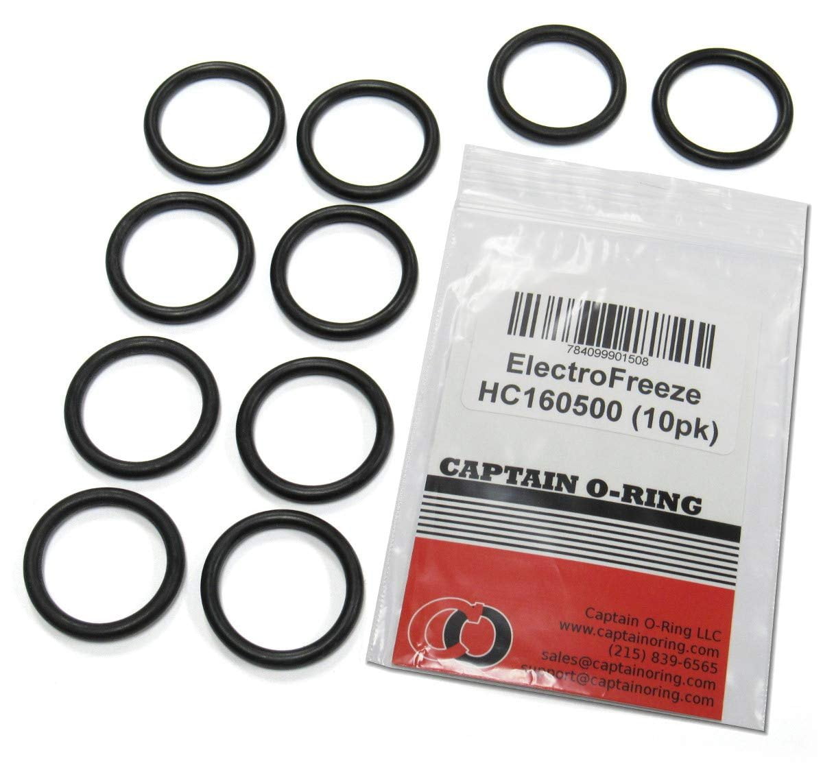 Captain ORing Replacement Electro Freeze HC160500 ORings 10 Pack