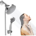 thumbnail image 1 of MARVA Regaderas para Baño Combo de Cabezal Ducha Lluvia Alta Presión 6" Mano,Regadera Telefono con Manguera 1,5 Metros y Giratorio Ajustable (Cromo) Cromo 6 ", 1 of 8