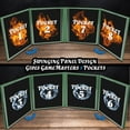 thumbnail image 4 of CASEMATIX DM Screen PU Leather 8-Panel Deluxe GM Screen - Eight Panel Folding Dungeon Master Screen with 2 Swinging Panels and Wet Erase Pockets for TTRPGs - Green, Inserts Not Included, 4 of 7