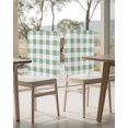 thumbnail image 4 of nqOlkjepod Sage Green Checkered Chair Covers Set of 4, Decorative Chair Back Cover, Green White Buffalo Plaid Dining Room Chair Slipcovers Removable Chair Protectors Covers for Party Banquet, 4 of 7