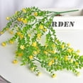 thumbnail image 3 of 2 Pcs Artificial Hanging Flowers Plants, Fake Flower Ivy Boxwood Greenery Shrubs for Indoor Outdoor Wedding Garden Decorations, Yellow, 3 of 6
