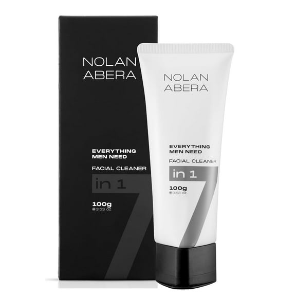 ABERA Nolan Daily Facial Cleanser for Men – Face Wash for Oily & Acne-Prone Skin, Pore Cleansing & Hydration, 3.53oz